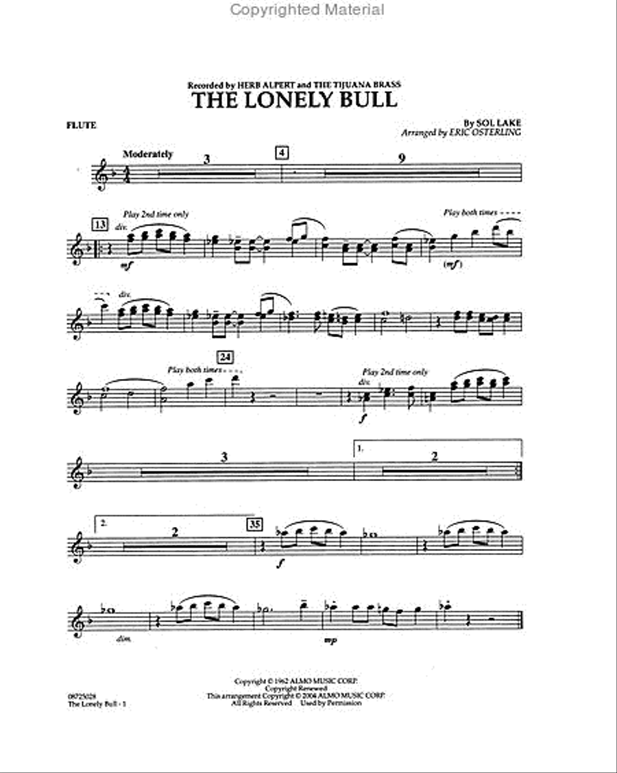 The Lonely Bull Concert Band scores gallery preview page 5