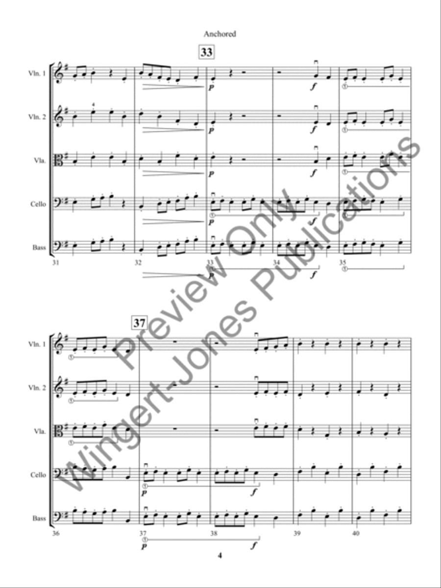 Anchored (Score) String Orchestra scores gallery preview page 7