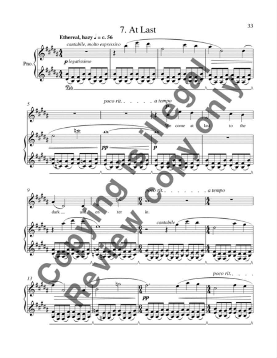 The Space Between (Song Cycle) High Voice scores gallery preview page 16