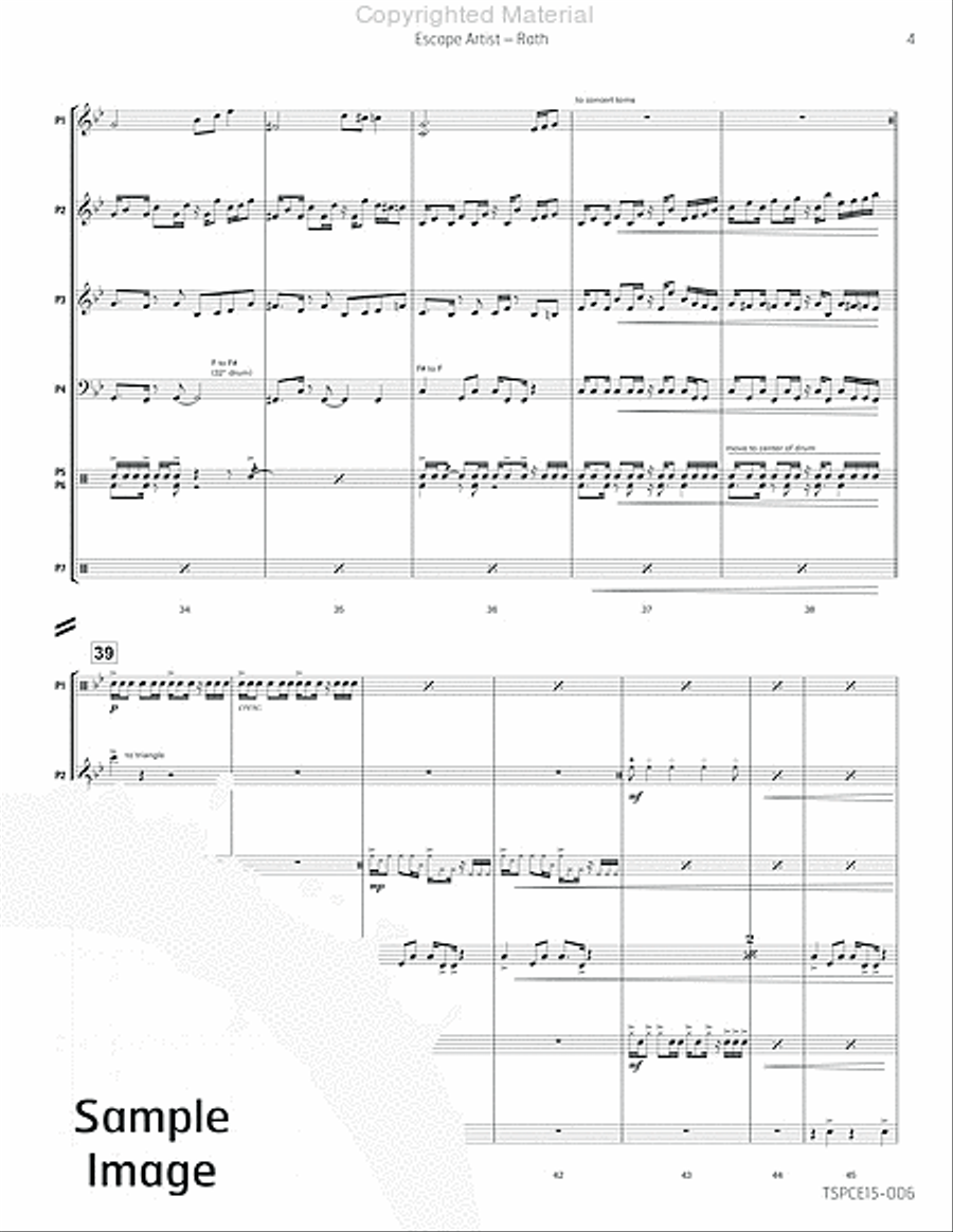 Escape Artist Percussion Ensemble scores gallery preview page 8