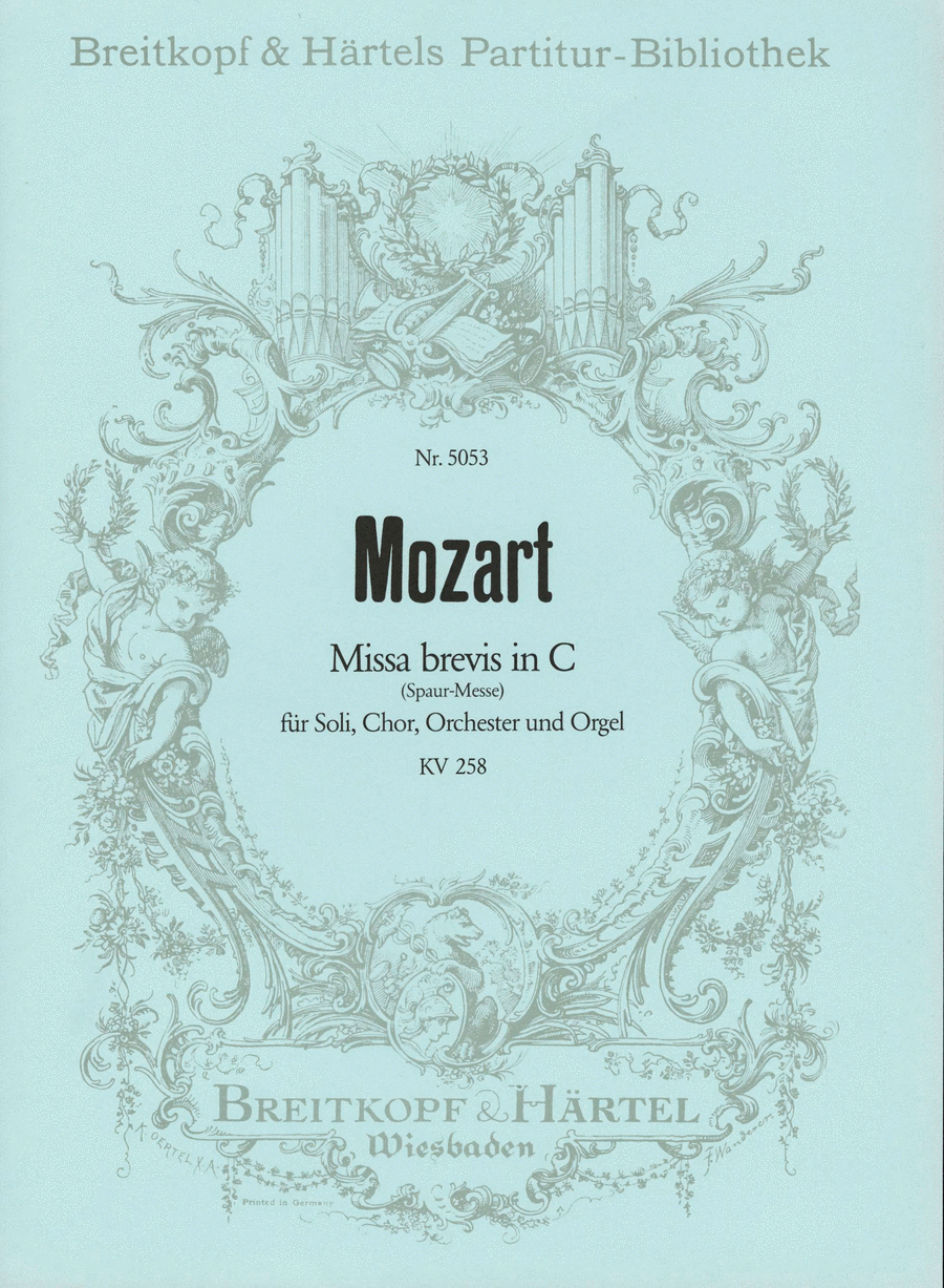Missa brevis in C K. 258 4-Part scores gallery preview page 1