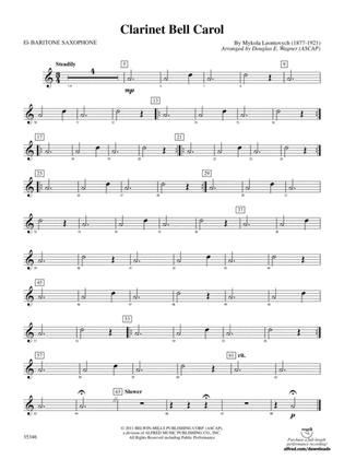 Book cover for Clarinet Bell Carol: E-flat Baritone Saxophone
