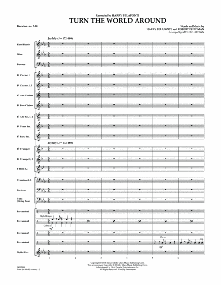 Turn the World Around - Conductor Score (Full Score)