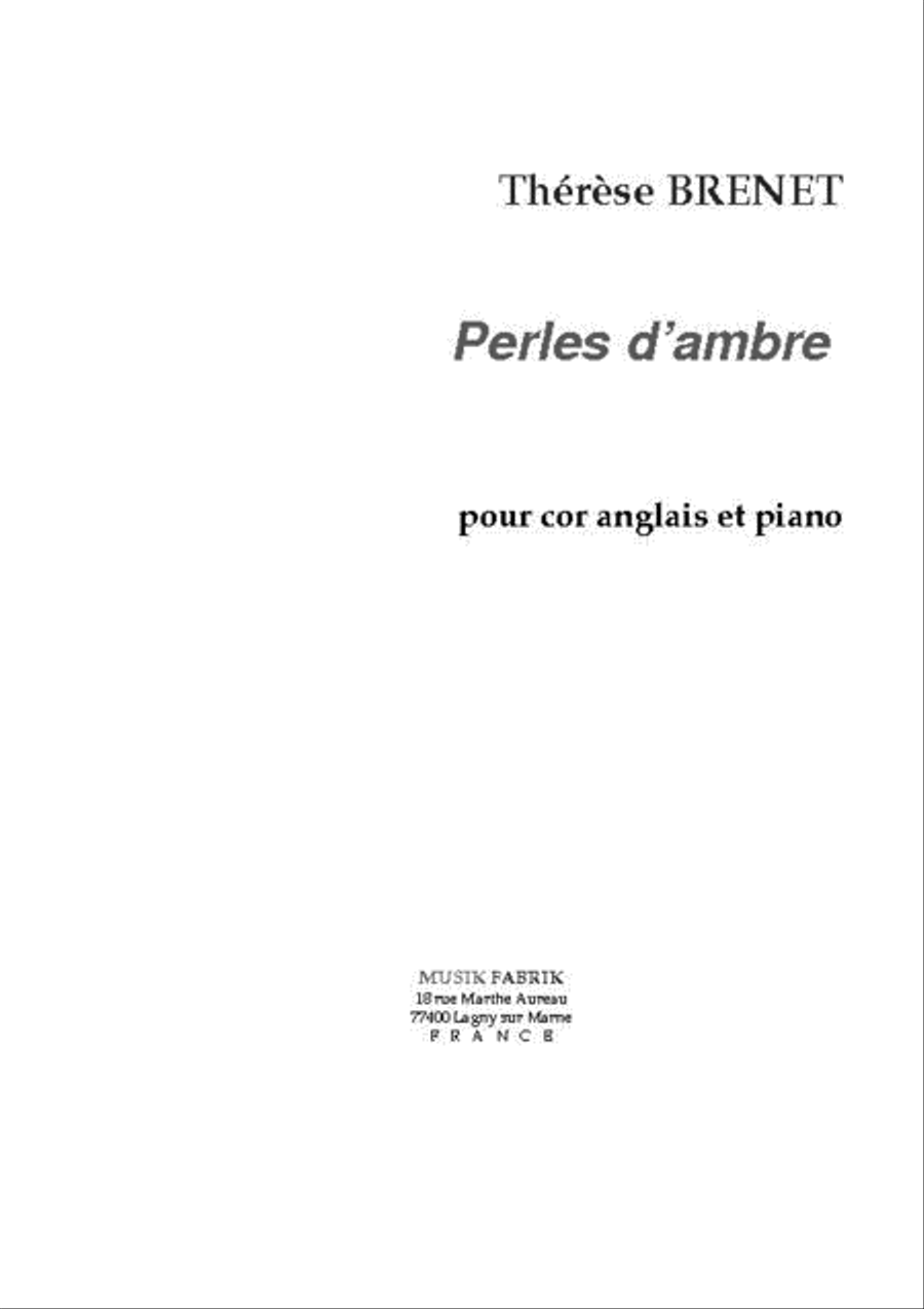 Perles d'ambre English Horn scores gallery preview page 1