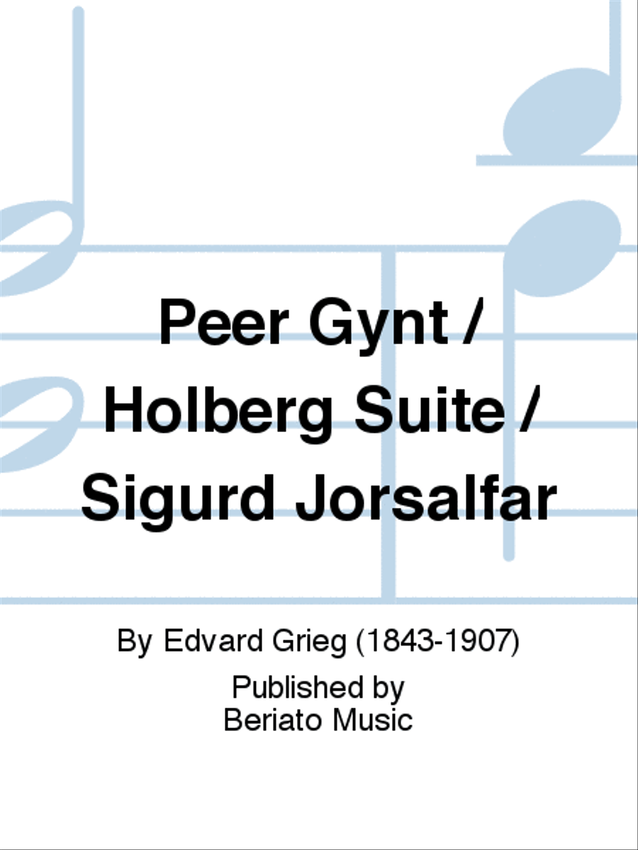 Peer Gynt / Holberg Suite / Sigurd Jorsalfar Orchestra scores gallery preview page 1