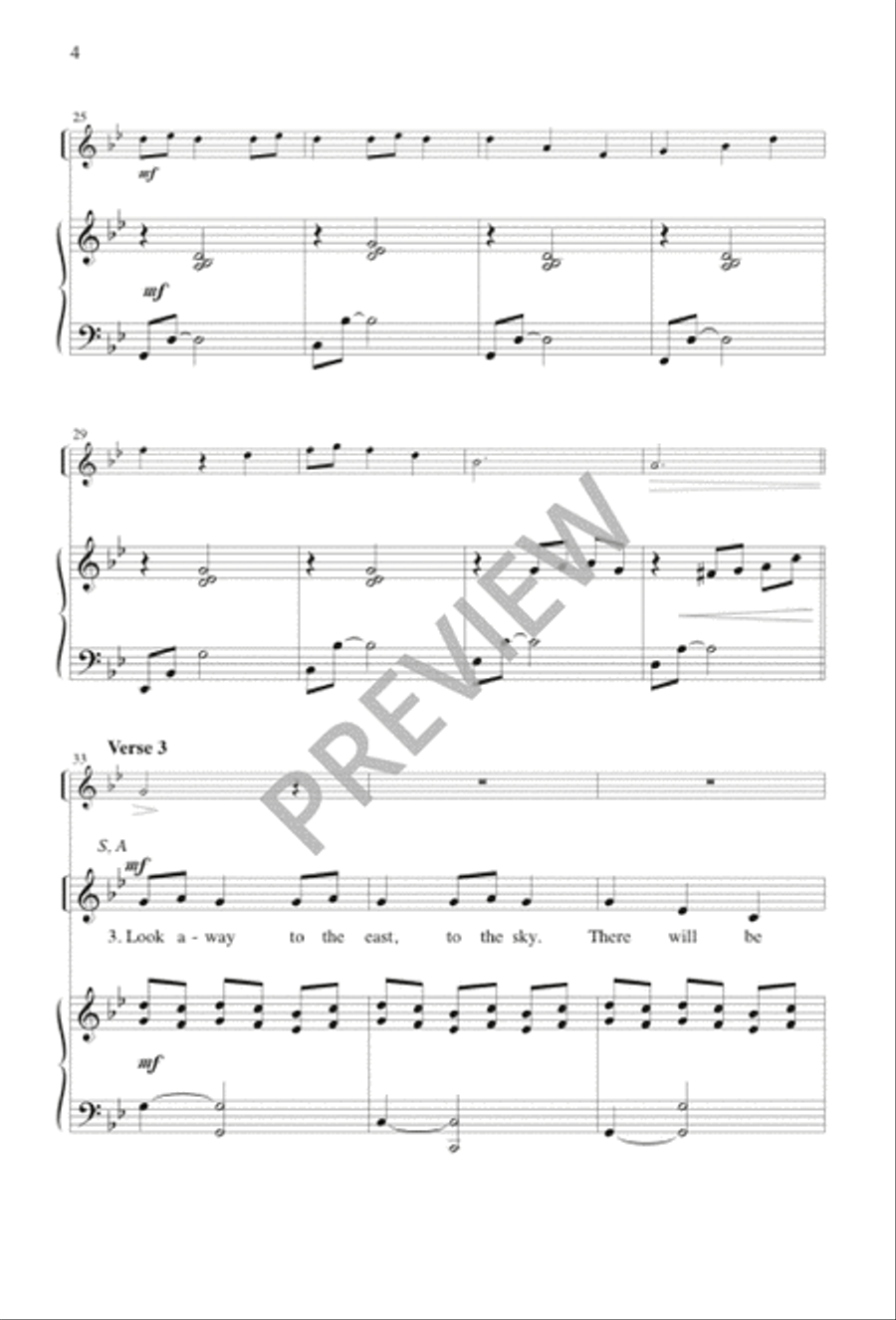 Where Is He, the Messiah? 4-Part scores gallery preview page 4