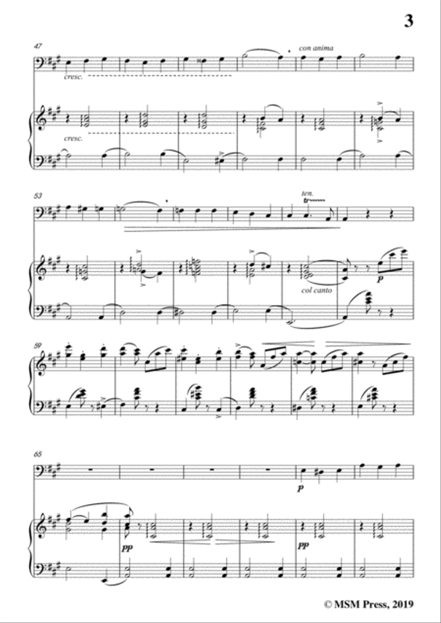 Tosti-Senza di te!, for Cello and Piano Piano scores gallery preview page 5