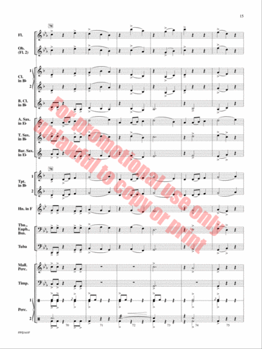 The Lightning Catcher Concert Band scores gallery preview page 16