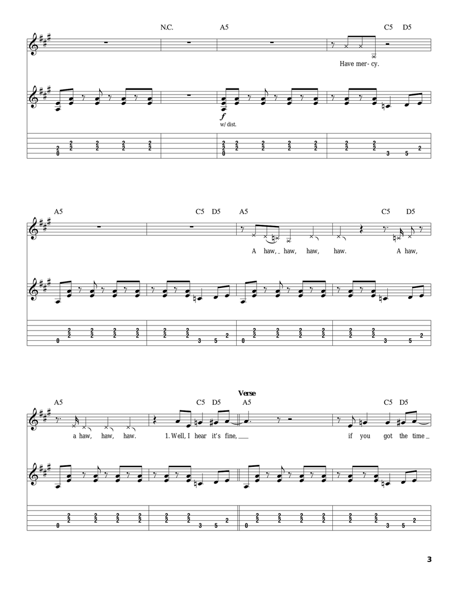 La Grange La Grange Acoustic Guitar scores gallery preview page 3