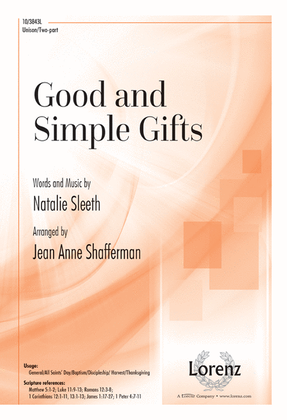 Book cover for Good and Simple Gifts