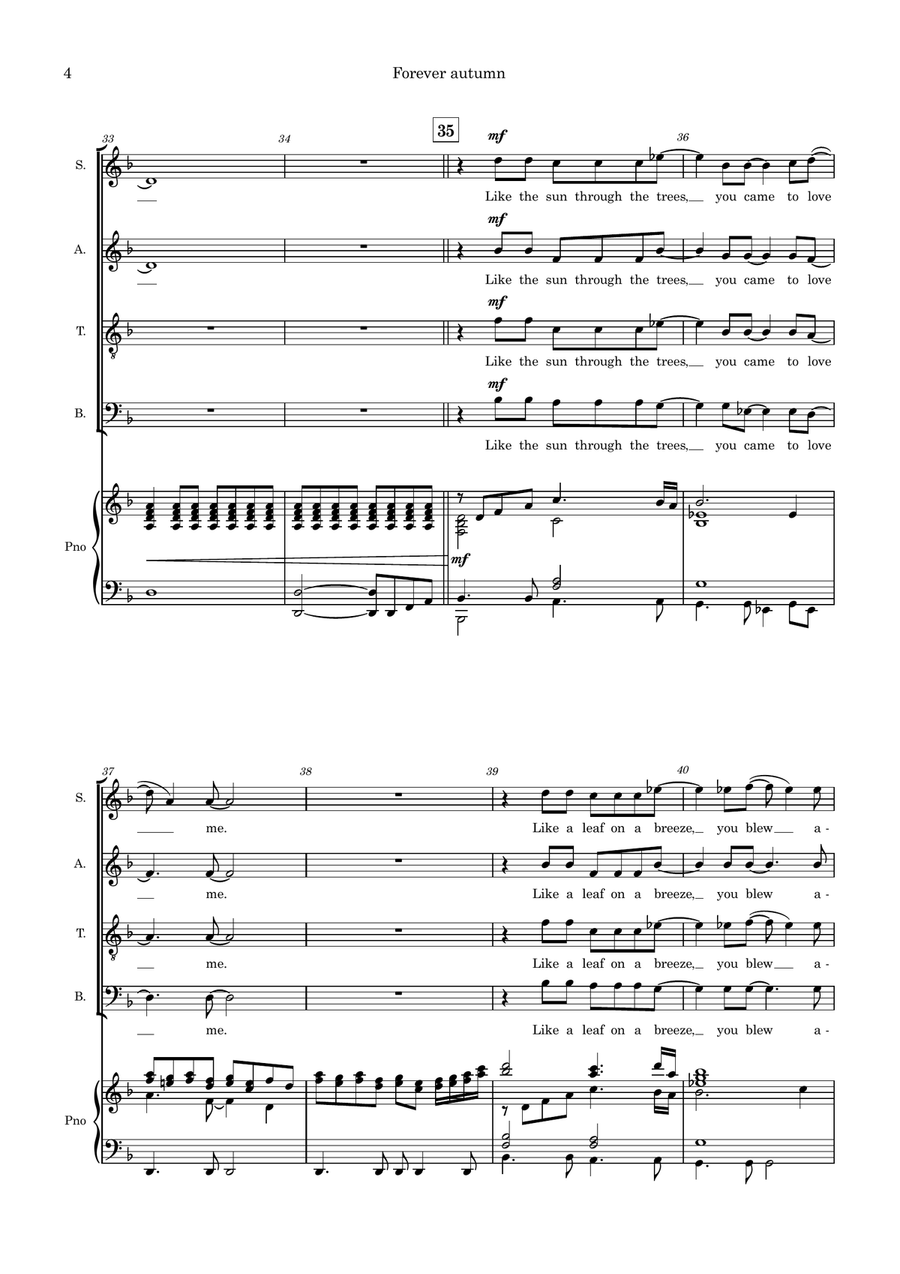 Forever Autumn 4-Part scores gallery preview page 4