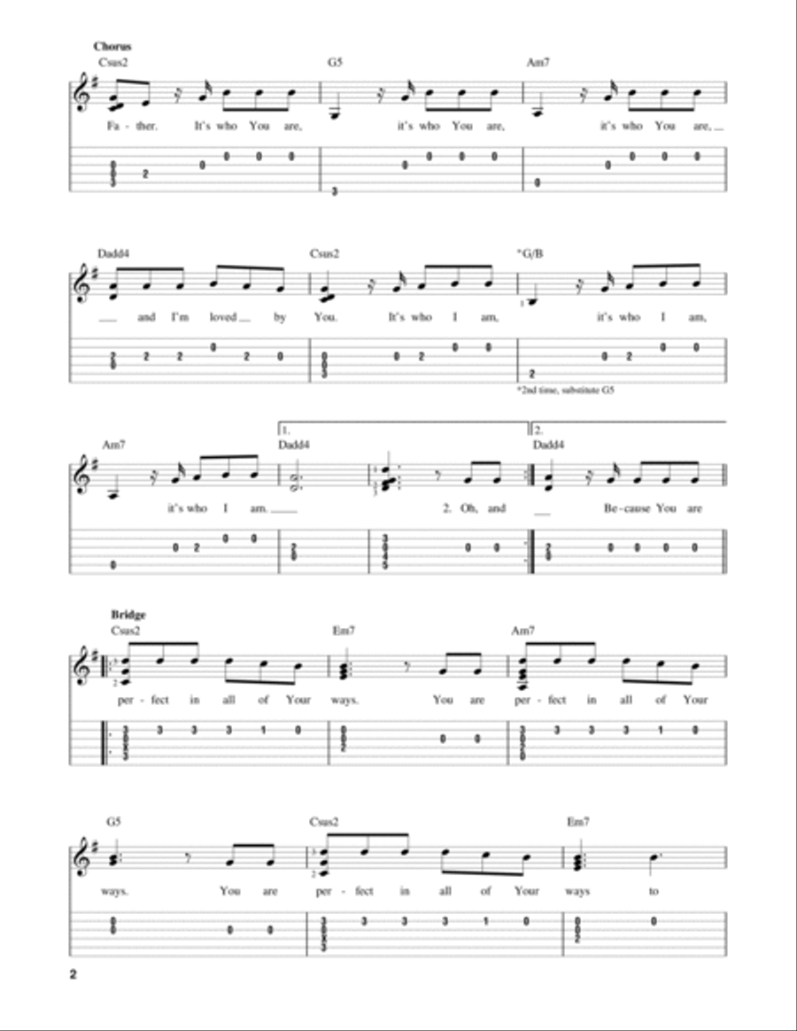 Good Good Father Good Good Father Guitar Tablature scores gallery preview page 2
