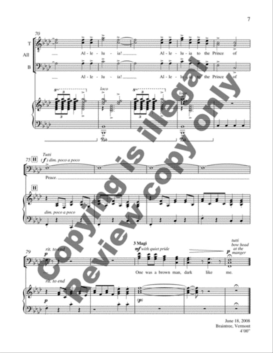 Carol of the Brown King TTB scores gallery preview page 8