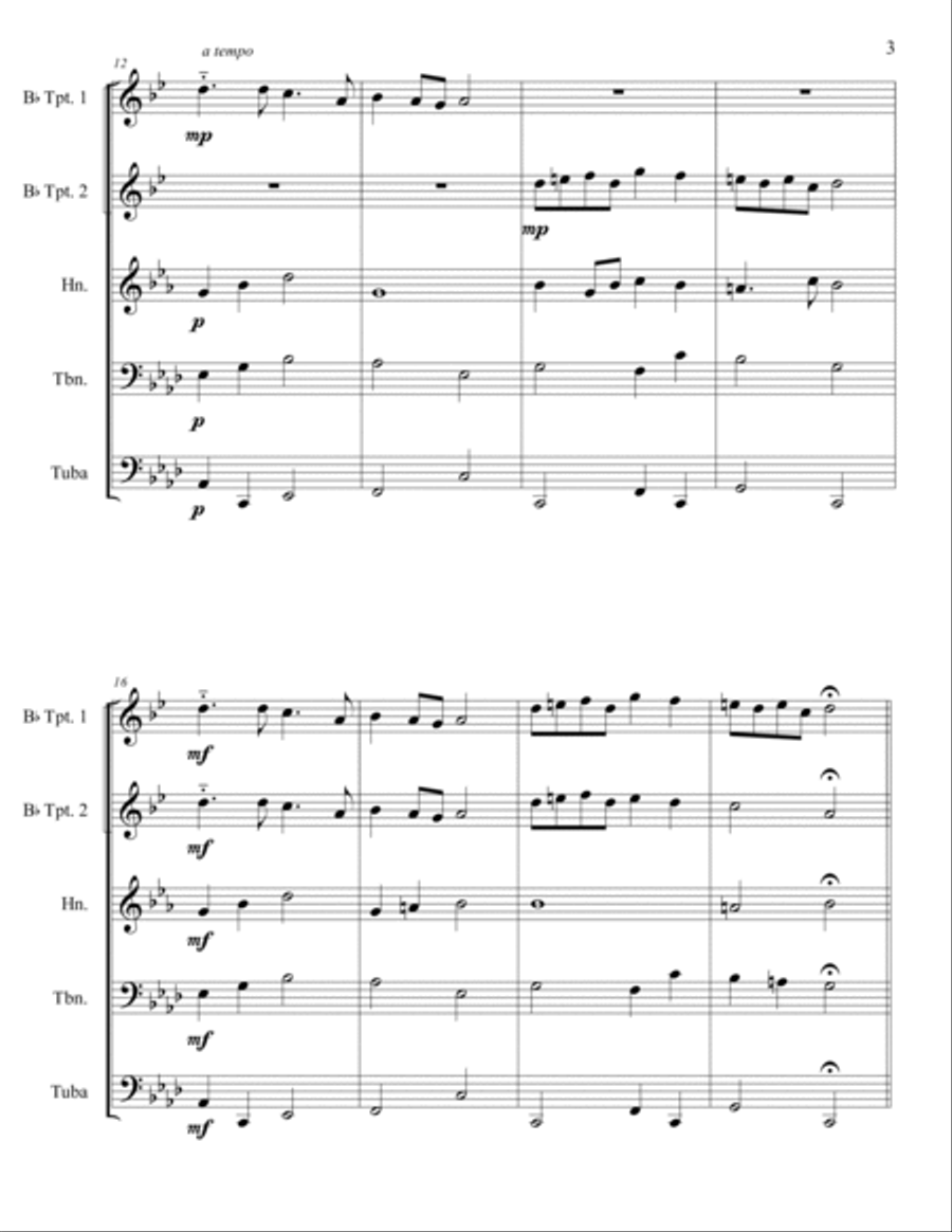 Adriaen Suite Brass Ensemble scores gallery preview page 3