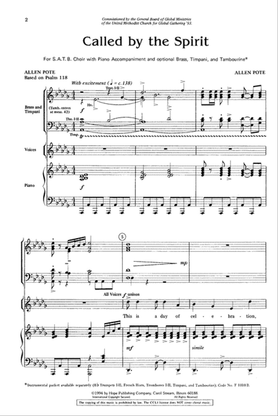 Called by the Spirit 4-Part scores gallery preview page 3