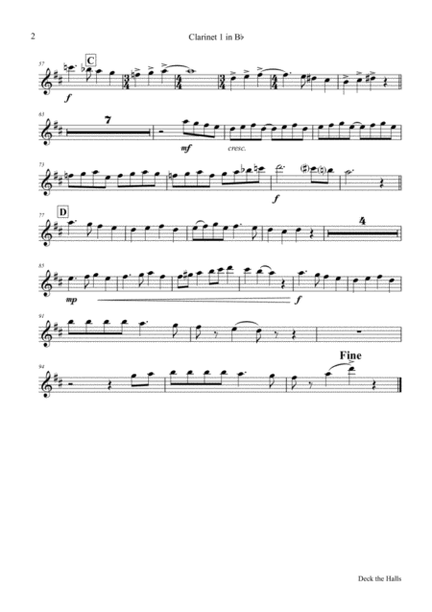 Deck the halls - Christmas Carol - Polyphonic - Clarinet Quintet image number null