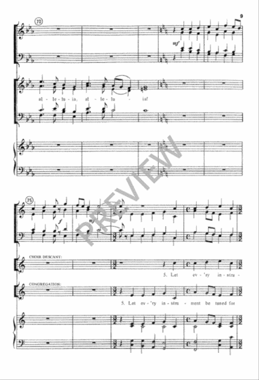 When, in Our Music, God Is Glorified 4-Part scores gallery preview page 9
