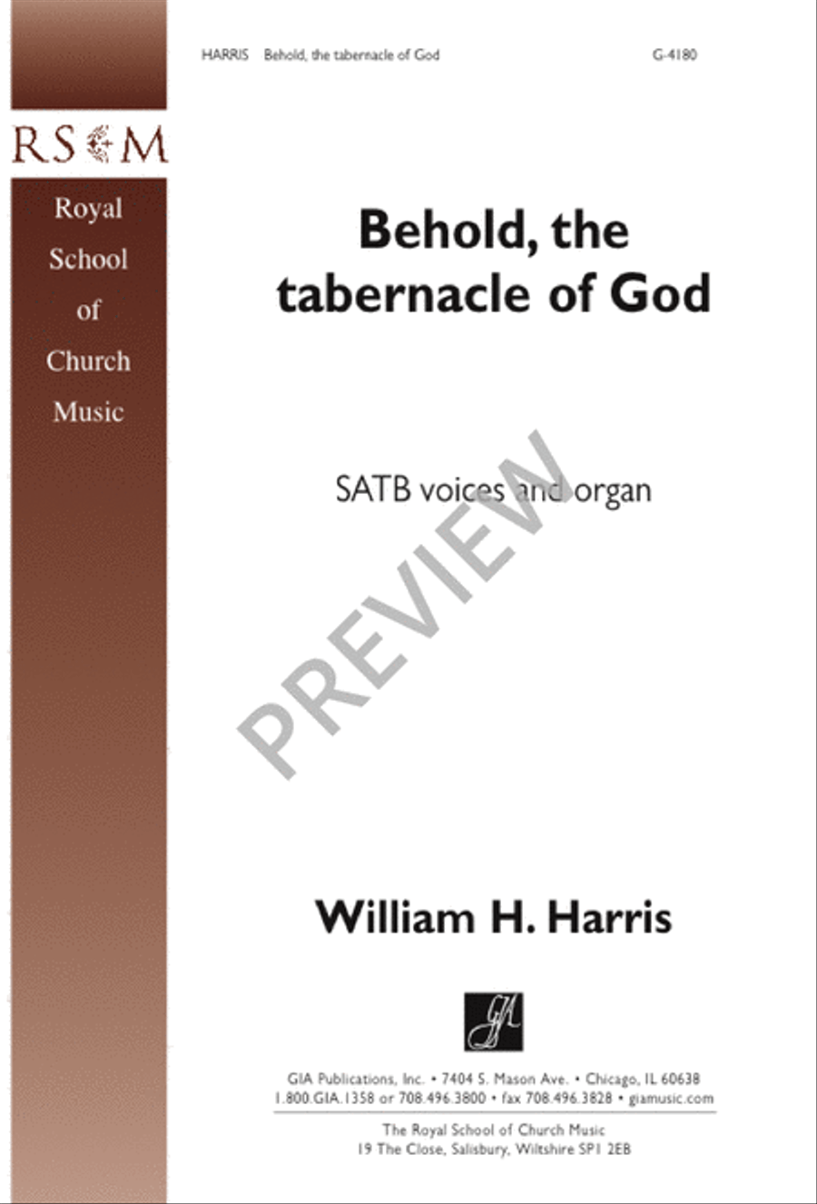 Behold, the Tabernacle of God 4-Part scores gallery preview page 2