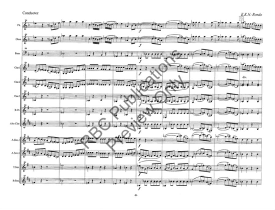 Eine Kleine Nachtmusik4Th Movement Woodwind Choir Octavo scores gallery preview page 10