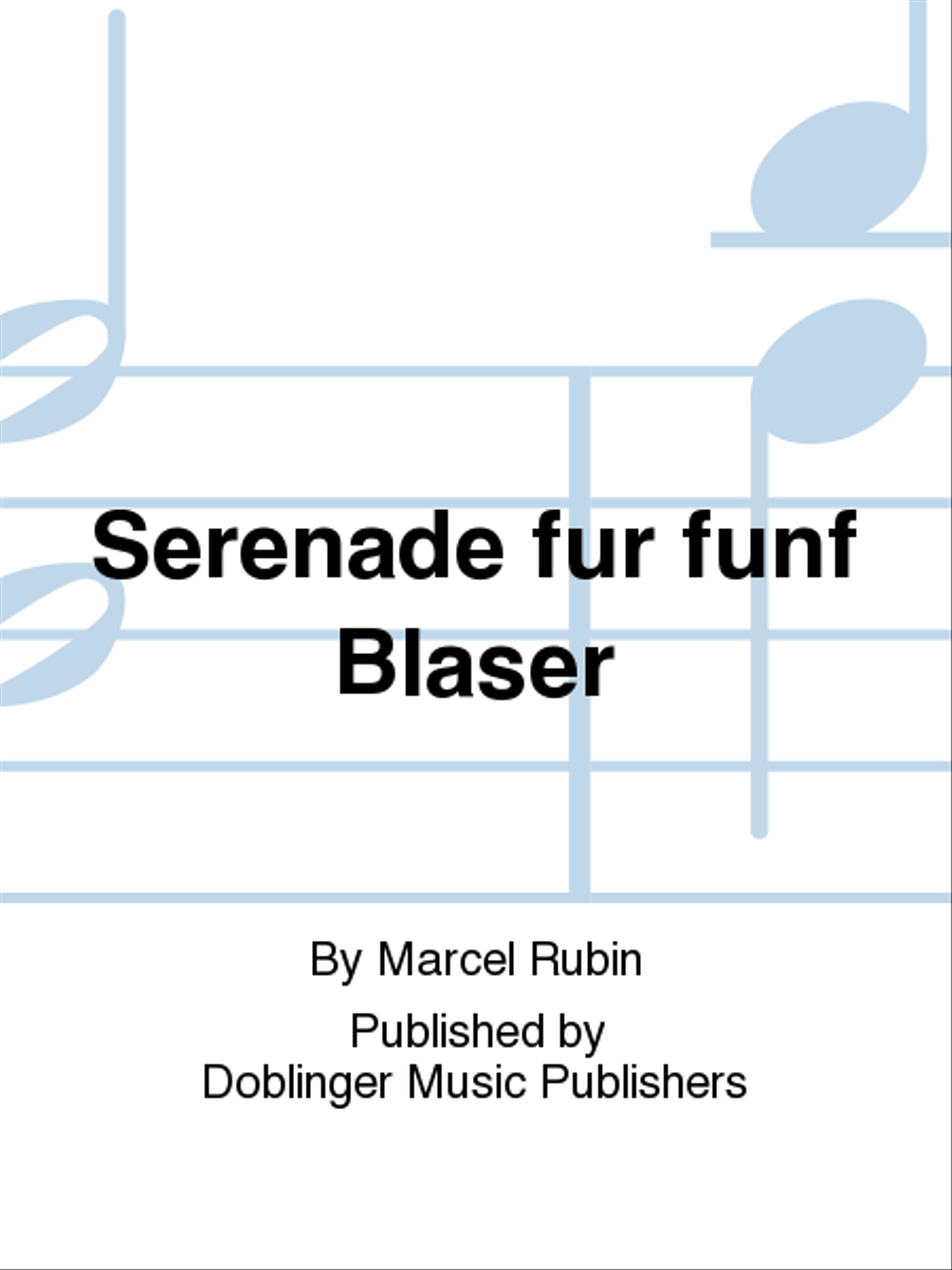 Serenade fur funf Blaser Woodwind Quintet scores gallery preview page 1