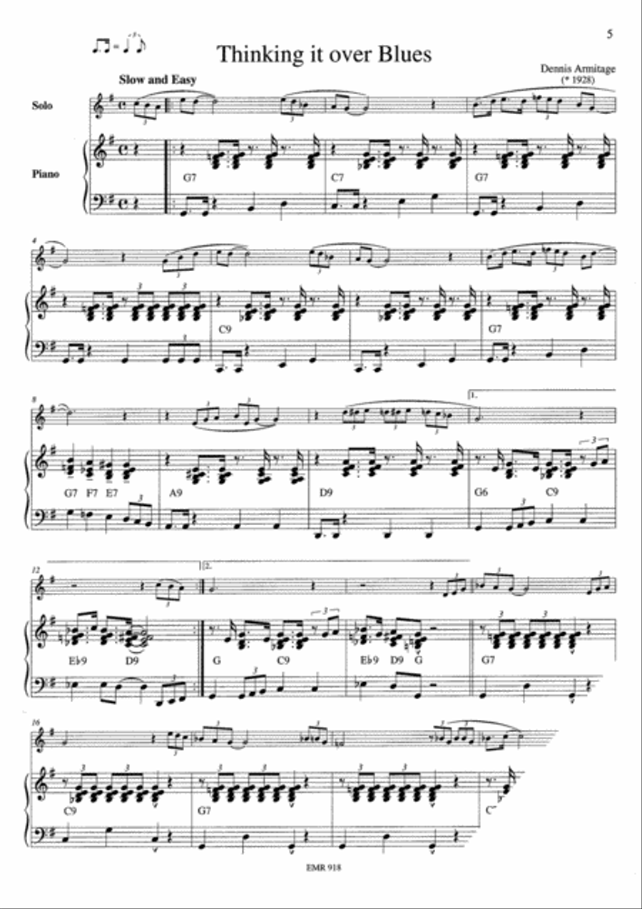 Blues Trumpet Duet scores gallery preview page 4