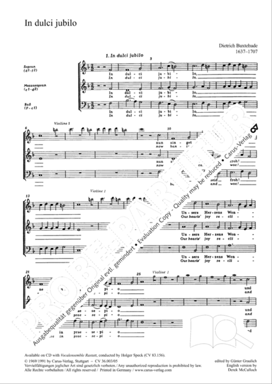 In dulci jubilo (Nun singet und seid froh) 3-Part scores gallery preview page 3