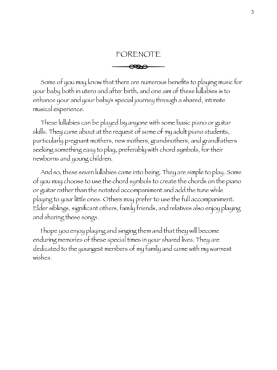 Lullaby Suite Piano, Vocal, Guitar scores gallery preview page 3