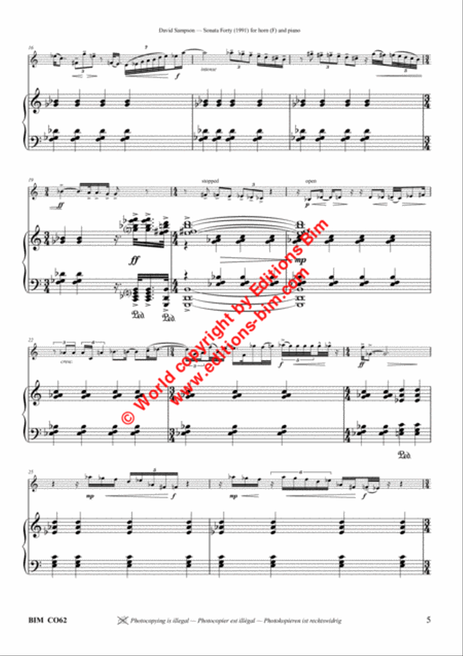 Sonata Forty Horn scores gallery preview page 4