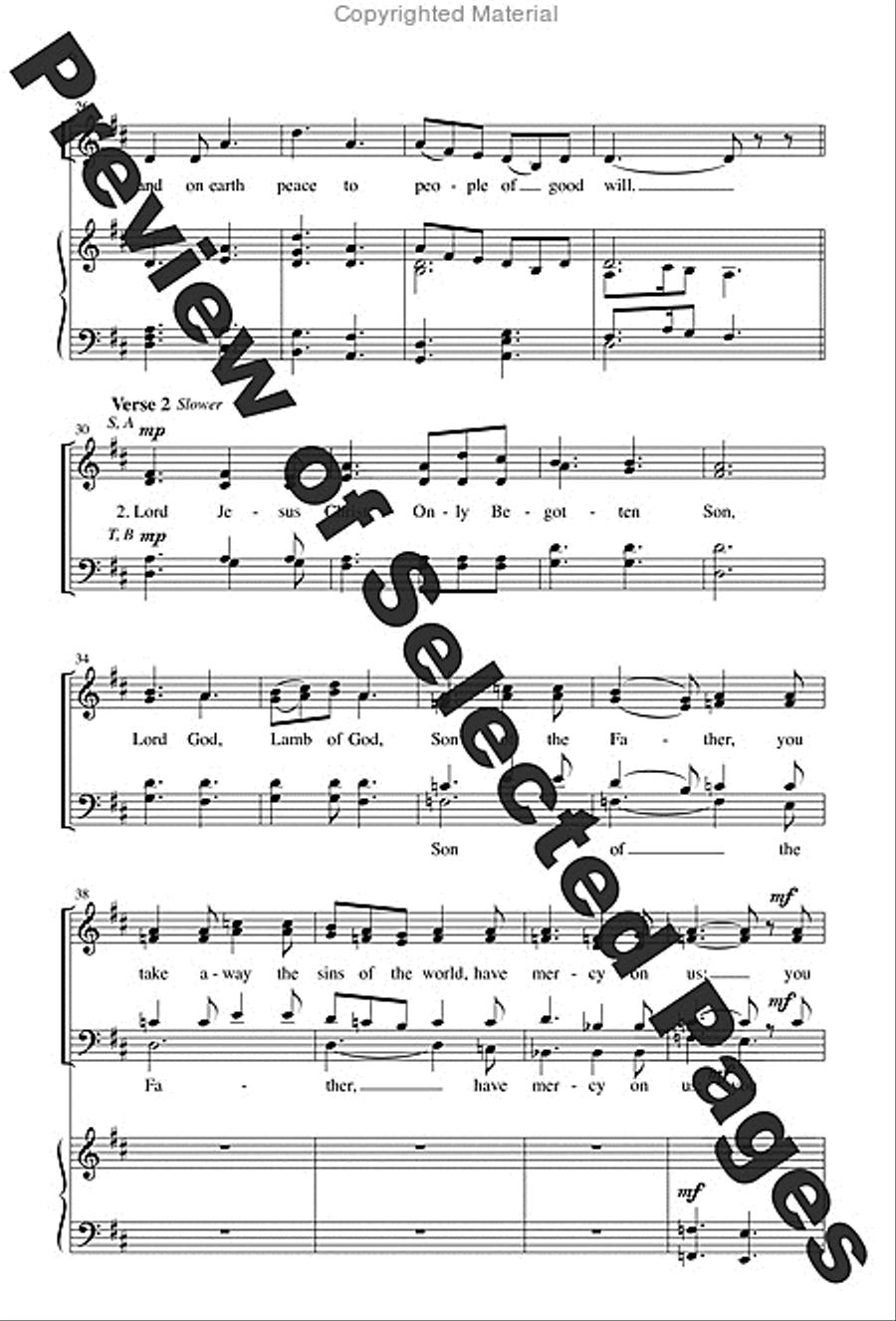 Missa Pacem - Choral / Accompaniment edition 4-Part scores gallery preview page 5