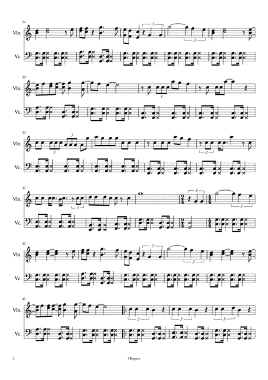 Letter From America Letter From America String Duet scores gallery preview page 2