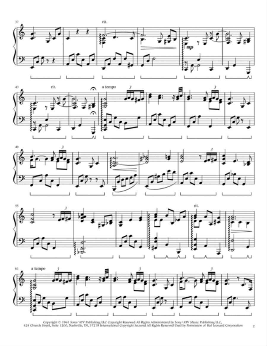 Moon River Moon River Piano Solo scores gallery preview page 2