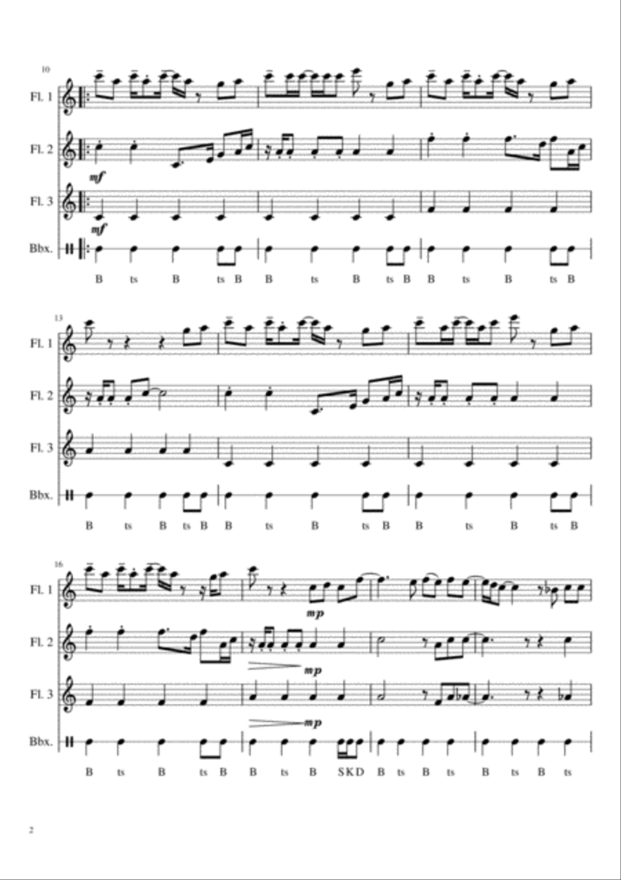 Can't Stop The Feeling from TROLLS Woodwind Trio scores gallery preview page 3