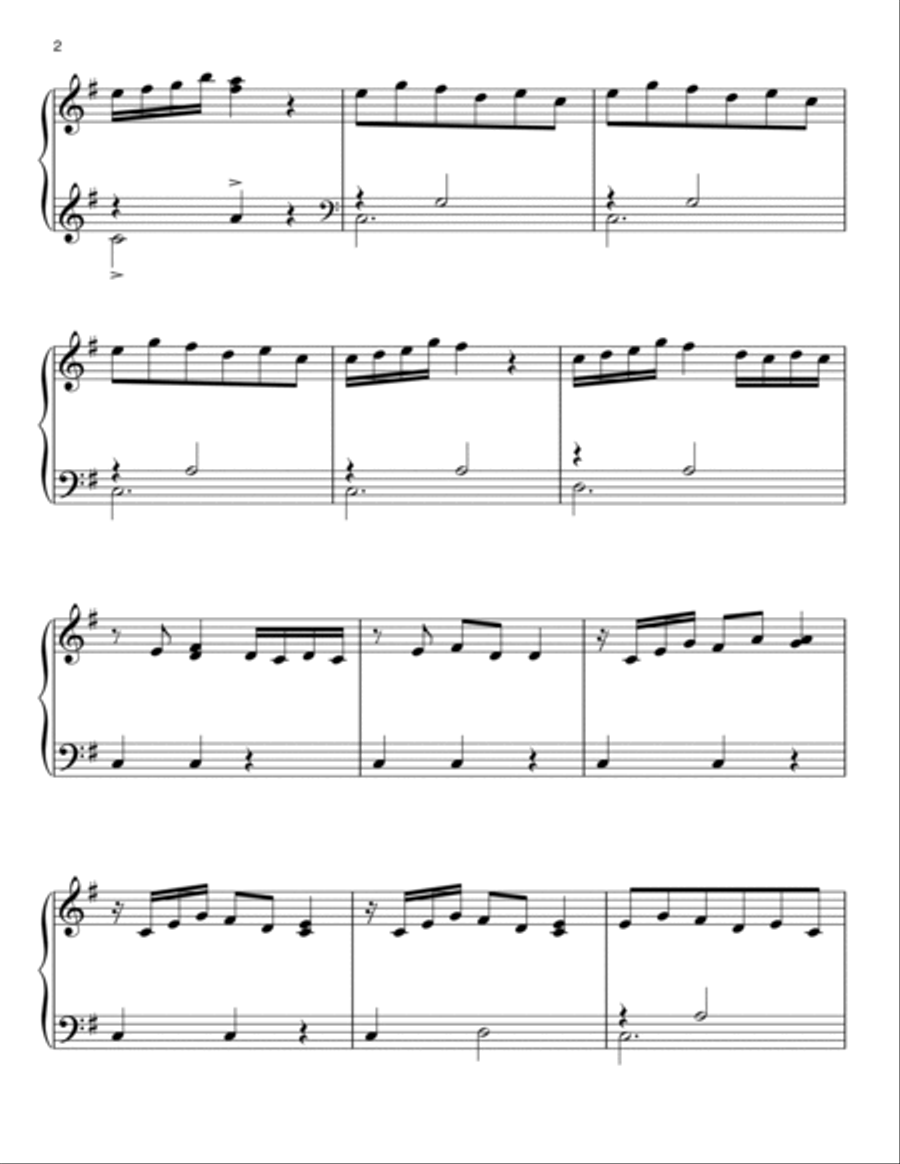 Gnarly Chop (from Finding Dory) Easy Piano scores gallery preview page 2