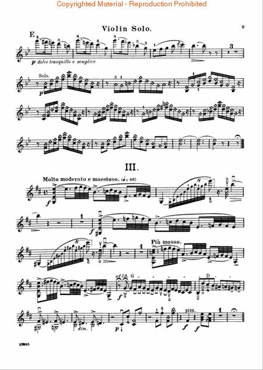 Third Concerto in B Minor, Op. 61 Violin Solo scores gallery preview page 3