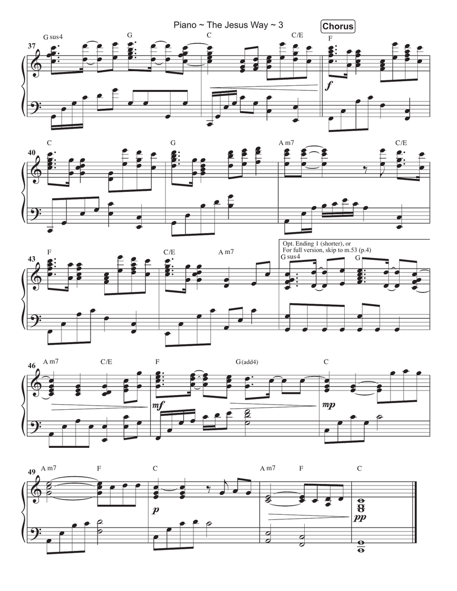 The Jesus Way Piano Solo scores gallery preview page 4