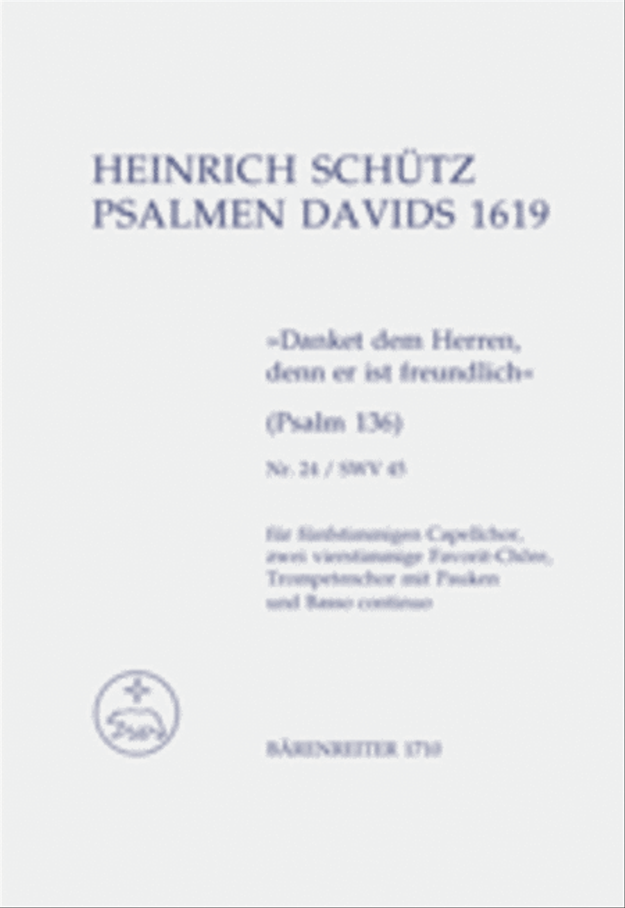 Danket dem Herren, denn er ist freundlich SWV 45 Choir scores gallery preview page 1