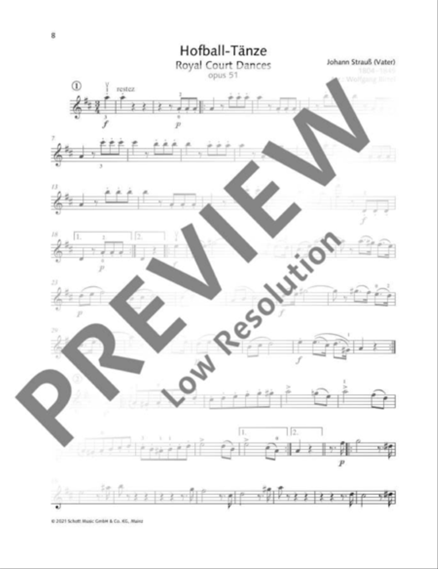 Royal Court Dances Violin Solo scores gallery preview page 10