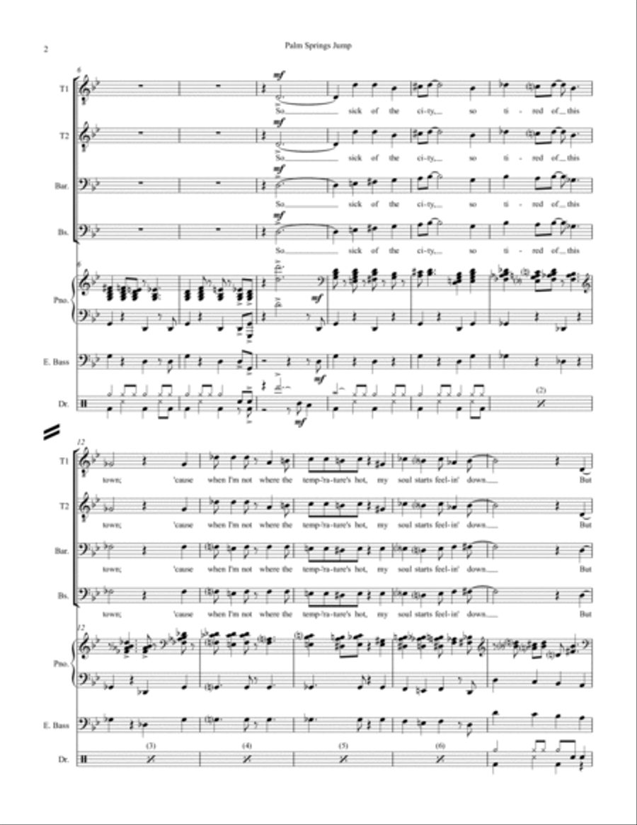 Palm Springs Jump Palm Springs Jump Small Ensemble scores gallery preview page 2