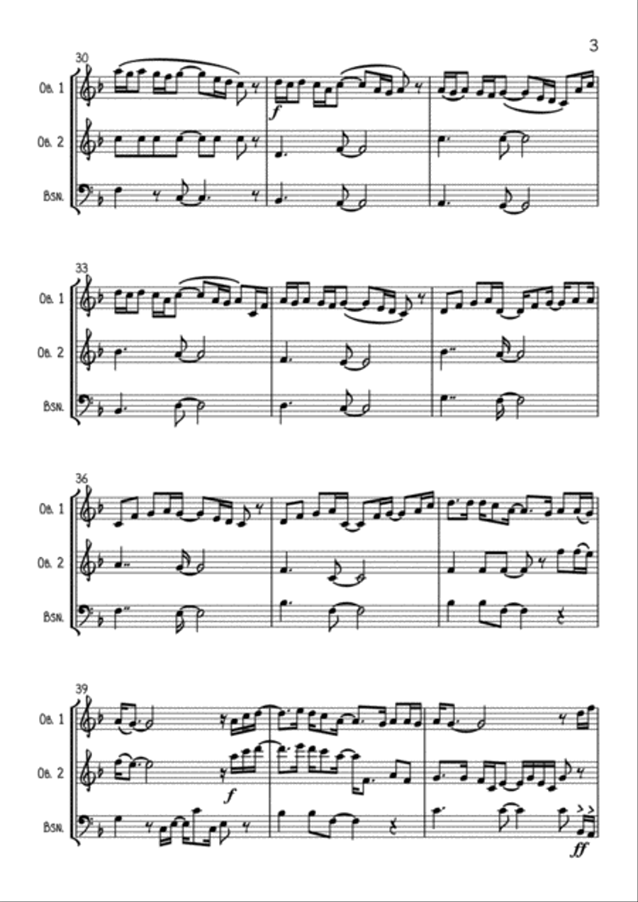 Paradise Paradise Woodwind Trio scores gallery preview page 3