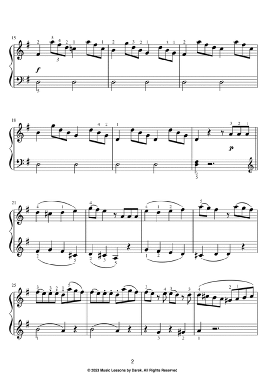 Piano Sonata No. 20 in G Major (EASY PIANO) Op. 49, No. 2, I. Allegro, ma non troppo image number null