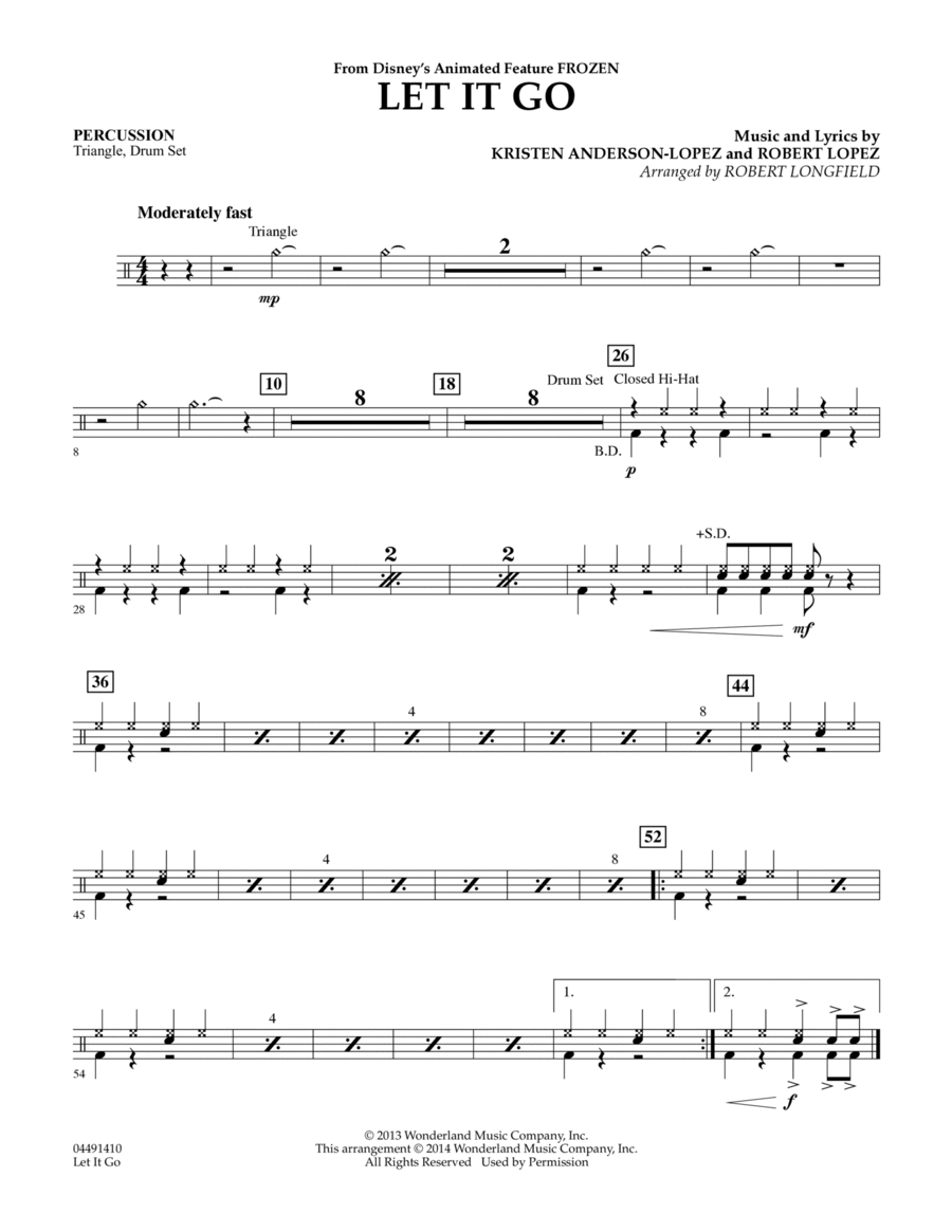 Let It Go - Percussion Let It Go - Percussion Orchestra scores gallery preview page 1
