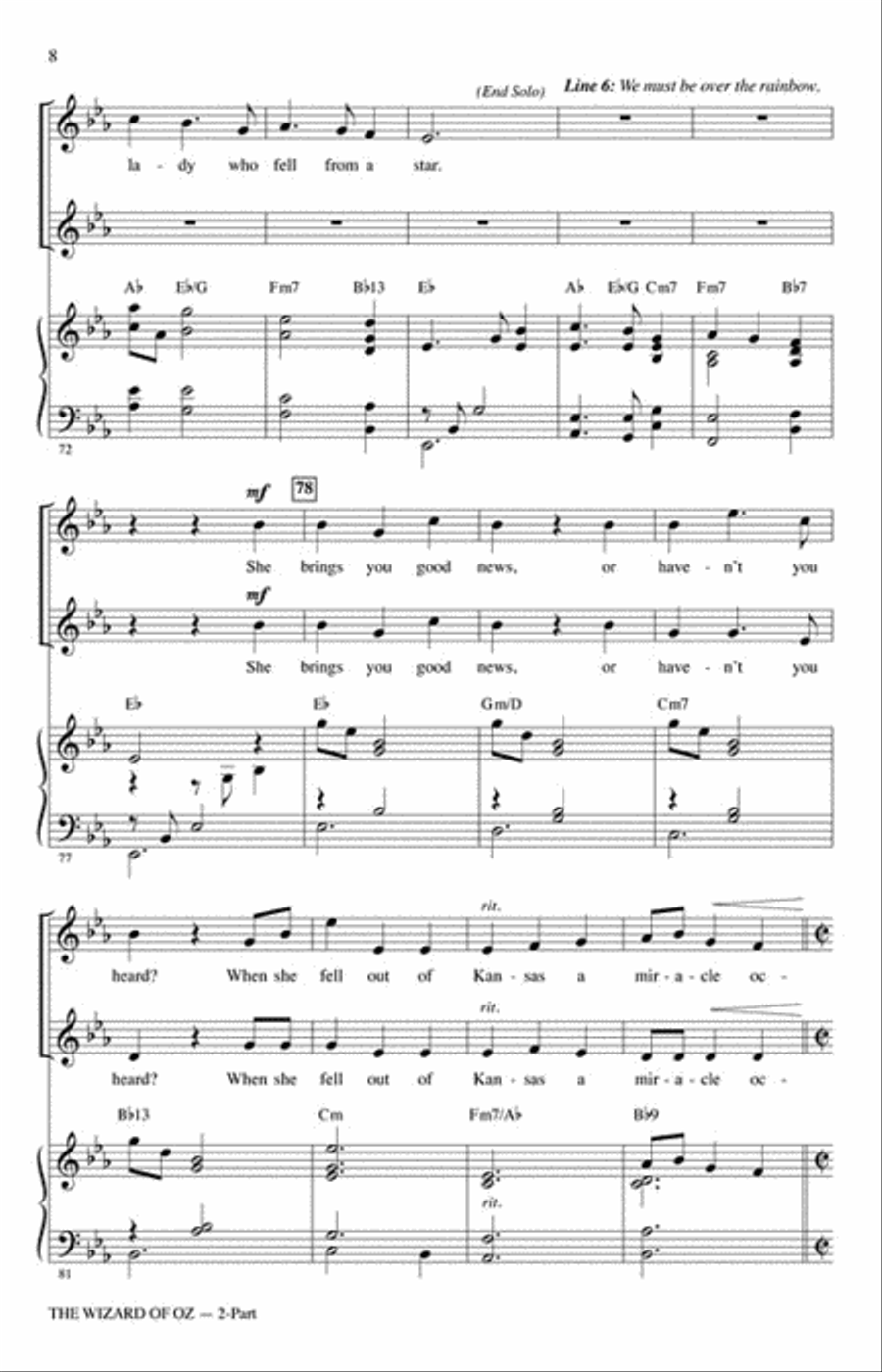 The Wizard of Oz 2-Part scores gallery preview page 4