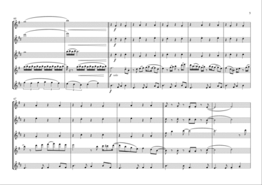 Smooth Operator Saxophone Quartet scores gallery preview page 5