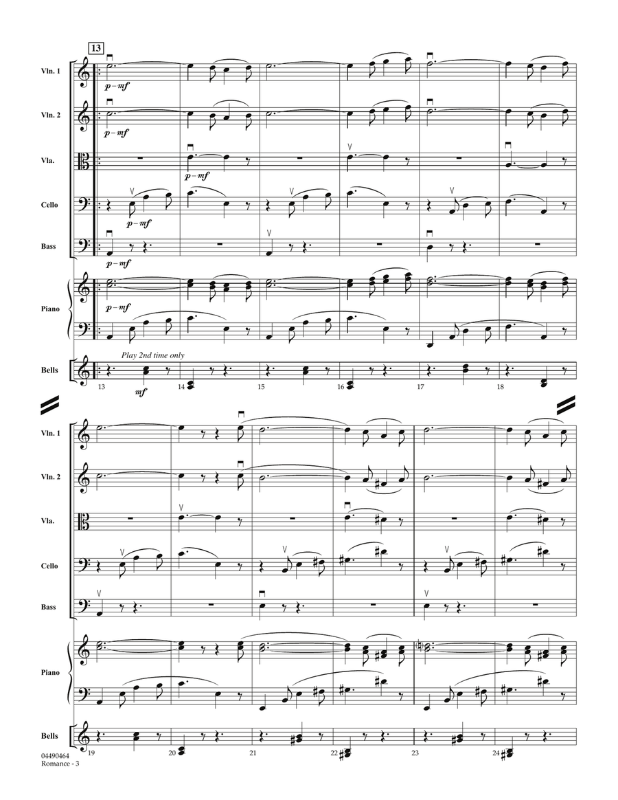 Romance (from The Pearl Fishers) - Conductor Score (Full Score) Orchestra scores gallery preview page 3