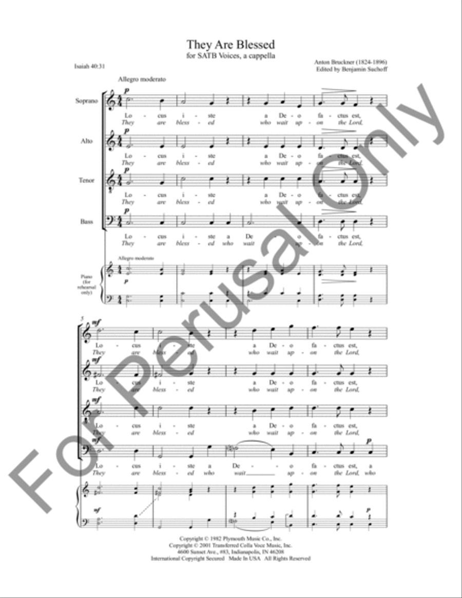 They Are Blessed 4-Part scores gallery preview page 2