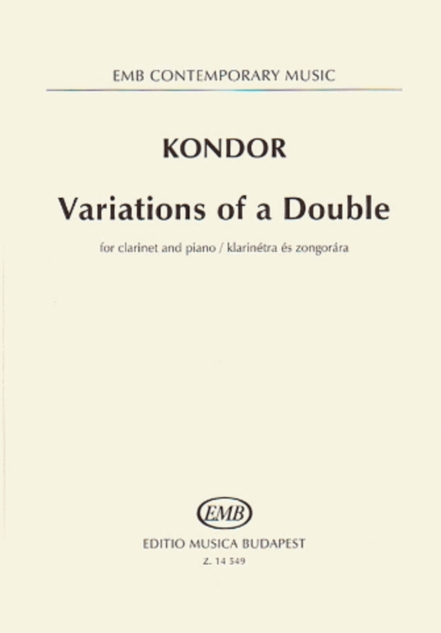 Variations Of A Double For Clarinet And Piano Score And Parts