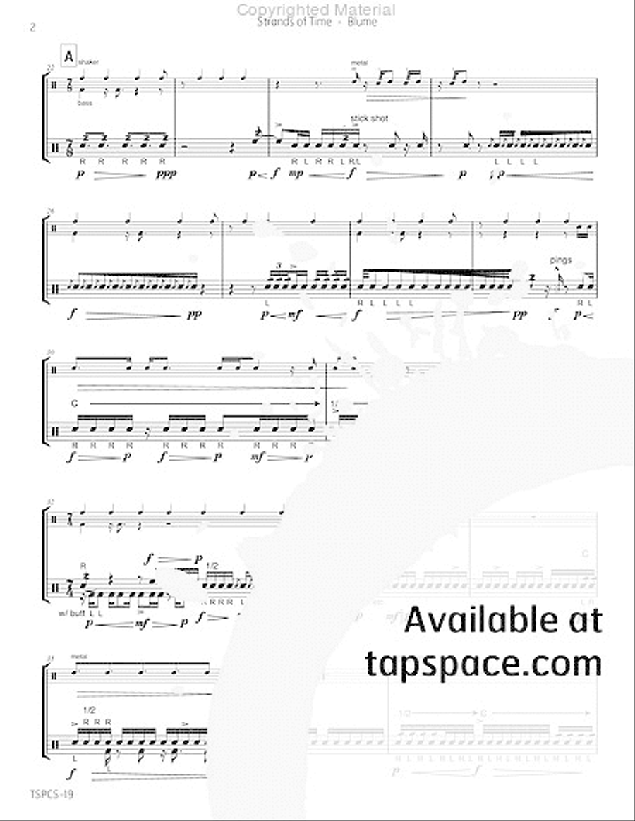 Strands of Time Percussion scores gallery preview page 7