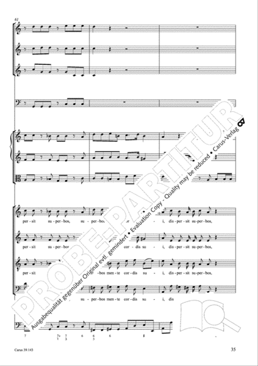 Magnificat in C major 4-Part scores gallery preview page 36
