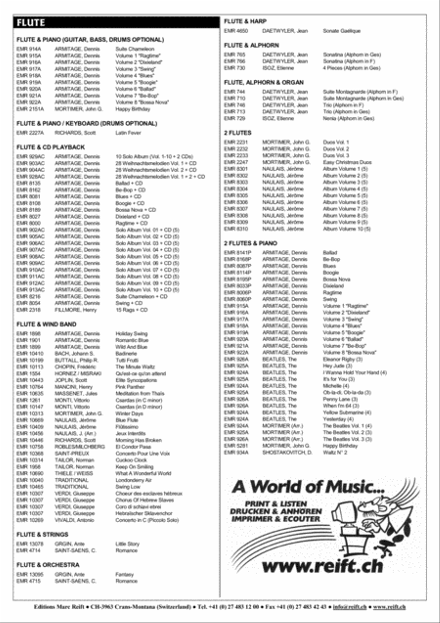10 Easy Christmas Solos Flute Solo scores gallery preview page 13