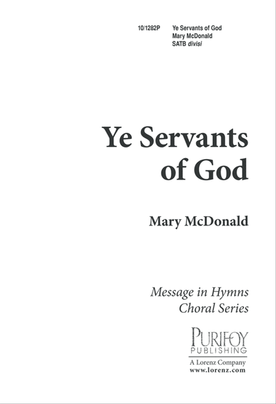 Ye Servants of God Ye Servants of God Divisi scores gallery preview page 1